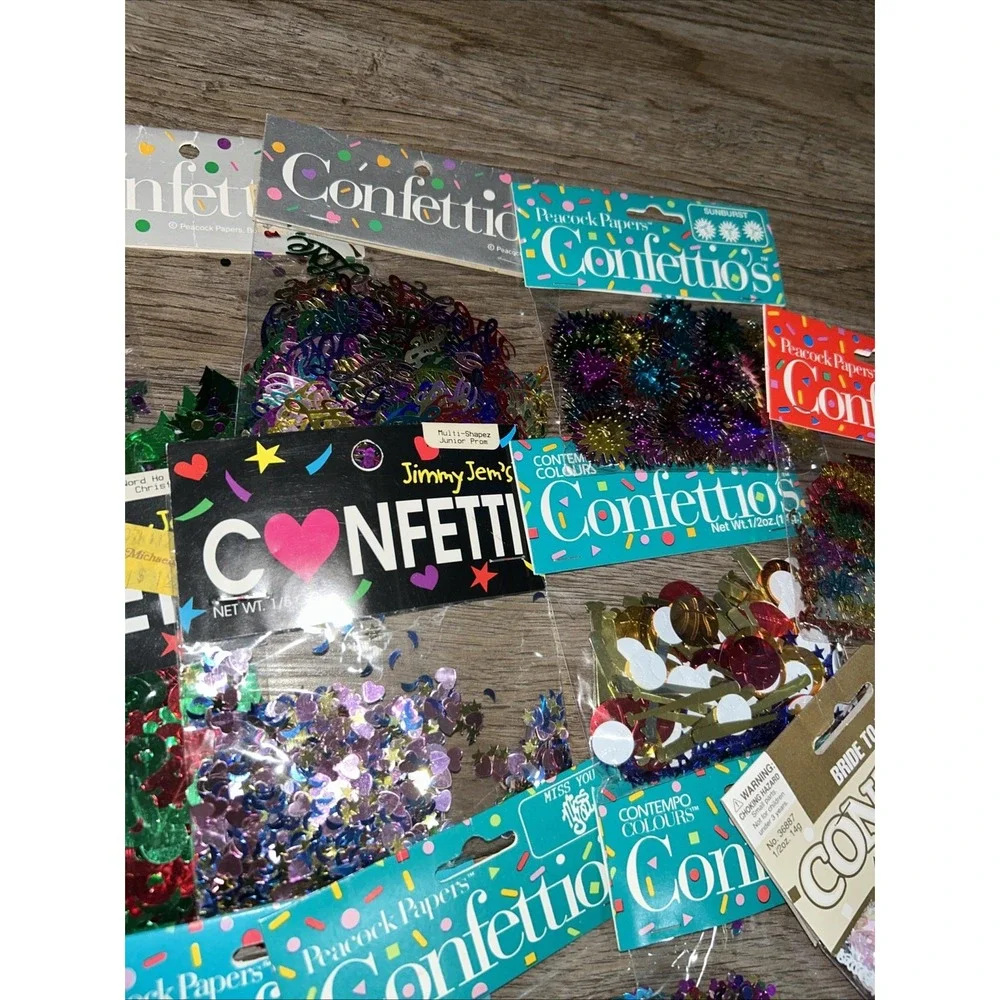 HUGE 32 PACK LOT Amscan Embossed Confetti, New‎ Sealed